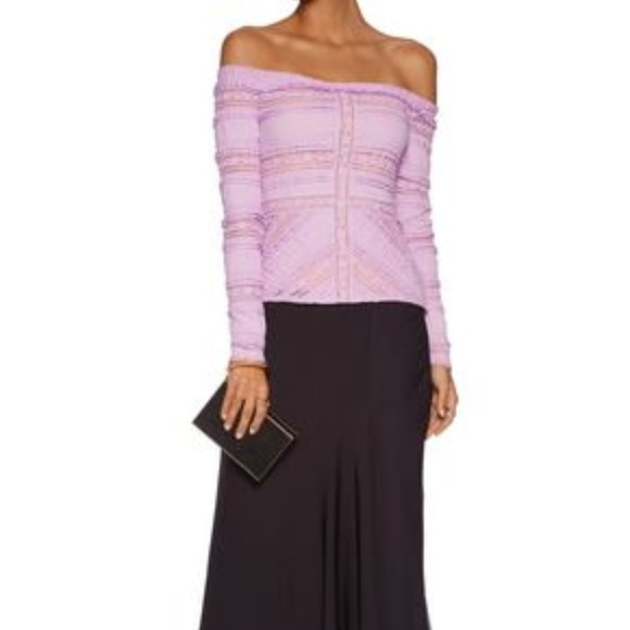 Cinq a Sept off shoulder lace top - Picture 2 of 8